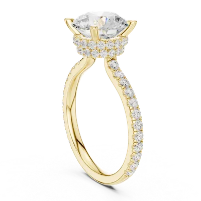 18K Gold Diamond Ring (DDLR-1020)