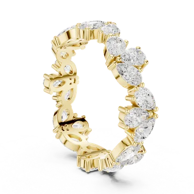 18K Gold Pear Diamond Pavé Ring – 2.22 ct (DDLR-375)