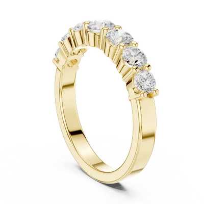 18K Gold Round Diamond Cluster Ring – 1.0939 ct (DDLR-382)