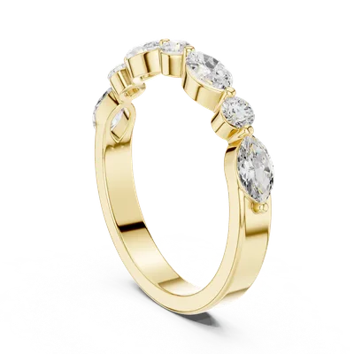 18K Gold Diamond Cluster Ring – 0.785 ct (DDLR-384)