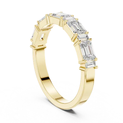 18K Gold Emerald Diamond Pavé Ring – 0.85 ct (DDLR-385)