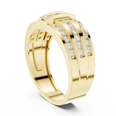 18K Gold Round Diamond Pavé Ring – 0.748 ct (DDLR-387)