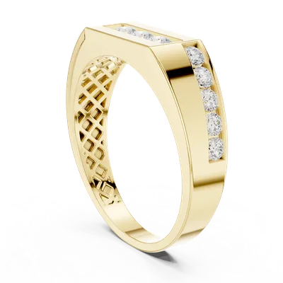 18K Gold Round Diamond Pavé Ring – 0.545 ct (DDLR-389)