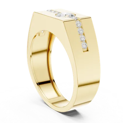 18K Gold Round Diamond Pavé Ring – 0.68 ct (DDLR-390)