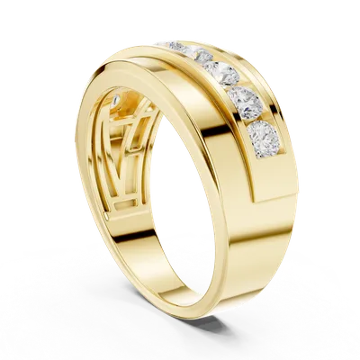 18K Gold Round Diamond Cluster Ring – 0.88 ct (DDLR-391)