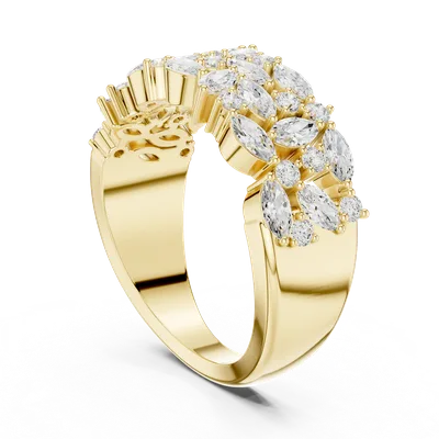 18K Gold Diamond Pavé Ring – 0.255 ct (DDLR-394)