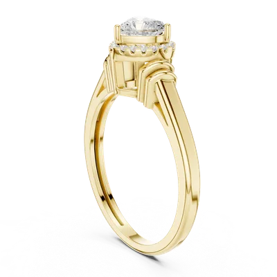18K Gold Diamond Pavé Ring – 0.444 ct (DDLR-399)