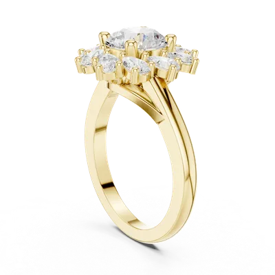 18K Gold Diamond Pavé Ring – 2.43 ct (DDLR-405)