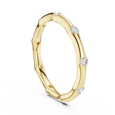 18K Gold Round Diamond Cluster Ring – 0.315 ct (DDLR-421)