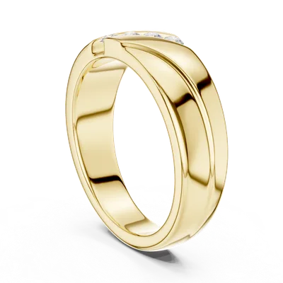 18K Gold Round Diamond Cluster Ring – 0.16 ct (DDLR-427)