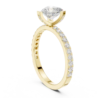18K Gold Diamond Pavé Ring – 0.42 ct (DDLR-433)
