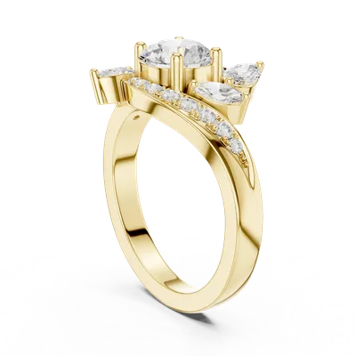 18K Gold Diamond Pavé Ring – 1.59 ct (DDLR-436)
