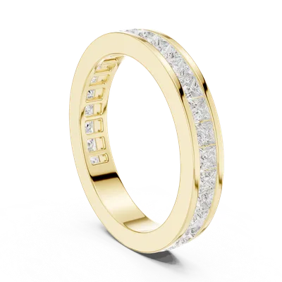 18K Gold Round Diamond Pavé Ring – 1.5 ct (DDLR-438)