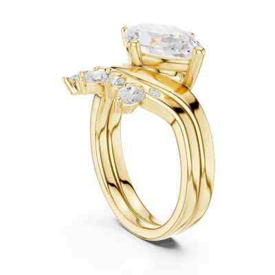 18K Gold Marquise Diamond Cluster Ring – 2.64 ct (DDLR-444)