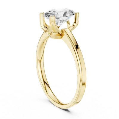 18K Gold Oval Diamond Solitaire Ring – 1.4 ct (DDLR-446)