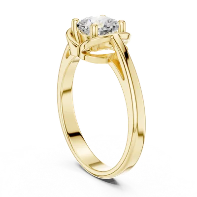 18K Gold Cushion Diamond Solitaire Ring – 0.77 ct (DDLR-503)