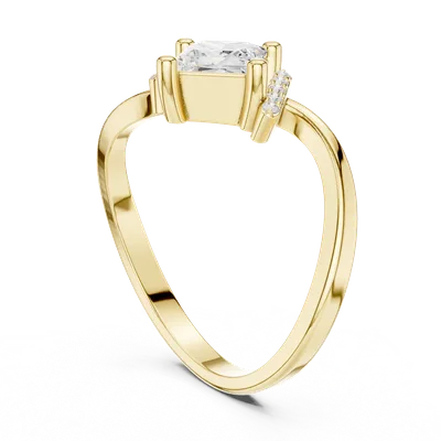 18K Gold Princess Diamond Pavé Ring – 0.73 ct (DDLR-507)