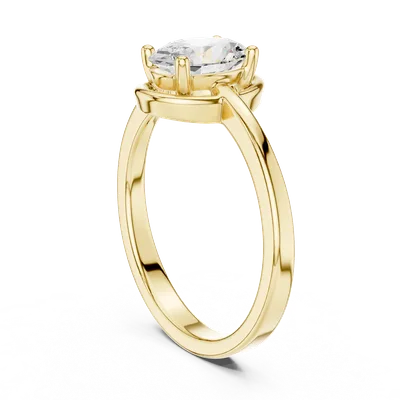 18K Gold Oval Diamond Solitaire Ring – 0.94 ct (DDLR-508)