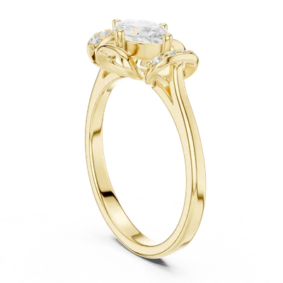 18K Gold Marquise Diamond Cluster Ring – 0.75 ct (DDLR-509)