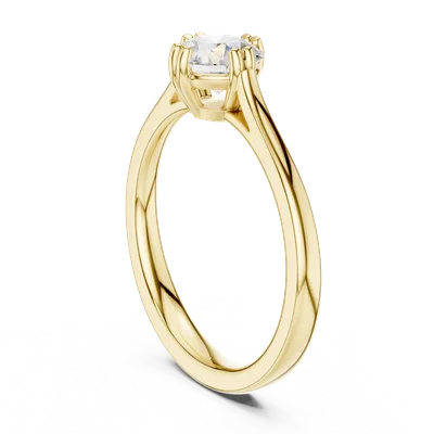 18K Gold Round Diamond Solitaire Ring – 0.85 ct (DDLR-541)