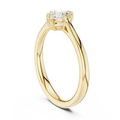 18K Gold Round Diamond Solitaire Ring – 0.5 ct (DDLR-542)