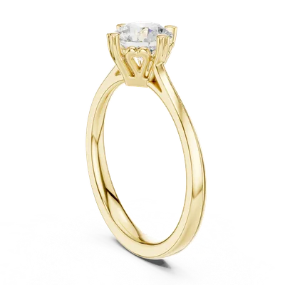 18K Gold Round Diamond Solitaire Ring – 1 ct (DDLR-546)