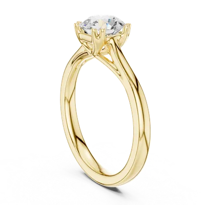 18K Gold Round Diamond Solitaire Ring – 1 ct (DDLR-549)