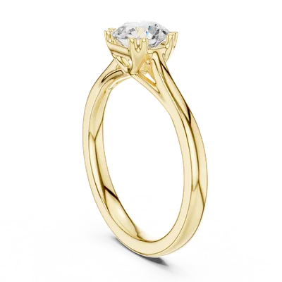 18K Gold Round Diamond Solitaire Ring – 0.85 ct (DDLR-550)