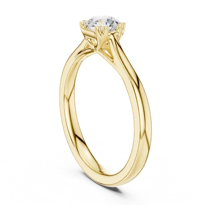 18K Gold Round Diamond Solitaire Ring – 0.5 ct (DDLR-551)