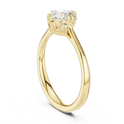 18K Gold Round Diamond Solitaire Ring – 1 ct (DDLR-552)
