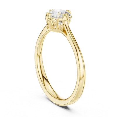 18K Gold Round Diamond Solitaire Ring – 0.85 ct (DDLR-553)