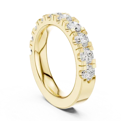 18K Gold Round Diamond Pavé Ring – 1.95 ct (DDLR-601)
