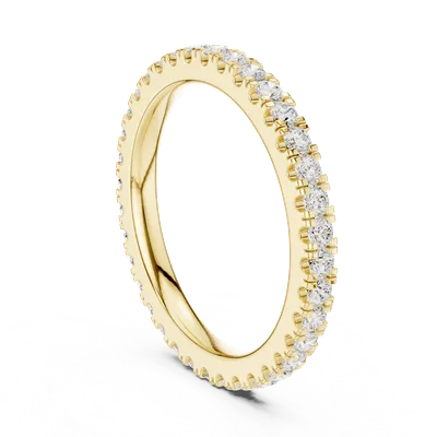 18K Gold Round Diamond Pavé Ring – 0.72 ct (DDLR-604)