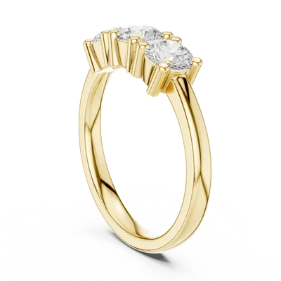 18K Gold Round Diamond Cluster Ring – 0.99 ct (DDLR-610)