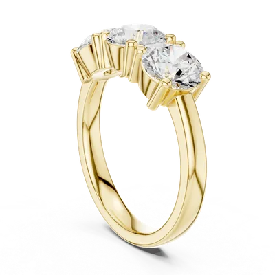 18K Gold Round Diamond Cluster Ring – 2.1 ct (DDLR-613)