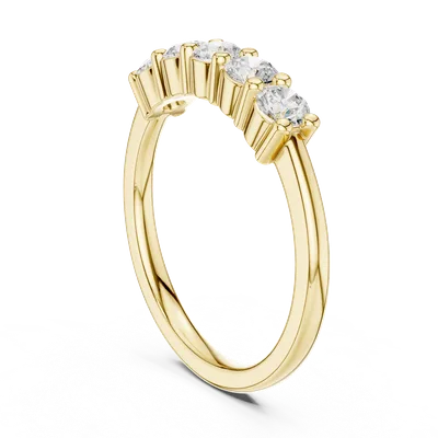 18K Gold Round Diamond Cluster Ring – 0.55 ct (DDLR-614)