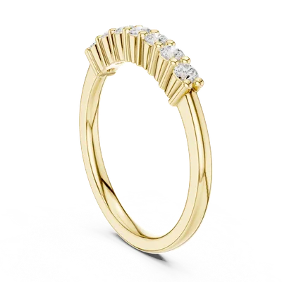 18K Gold Round Diamond Cluster Ring – 0.245 ct (DDLR-618)