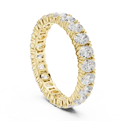 18K Gold Oval Diamond Pavé Ring – 1.93 ct (DDLR-621)