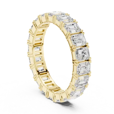 18K Gold Emerald Diamond Pavé Ring – 2.98 ct (DDLR-626)