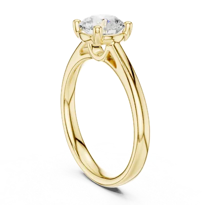 18K Gold Round Diamond Solitaire Ring – 1.1 ct (DDLR-630)