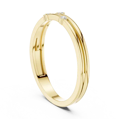 18K Gold Round Diamond Cluster Ring – 0.024 ct (DDLR-709)