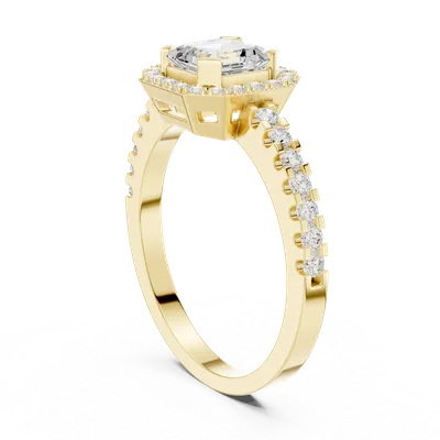 18K Gold Emerald Diamond Pavé Ring – 1.144 ct (DDLR-765)