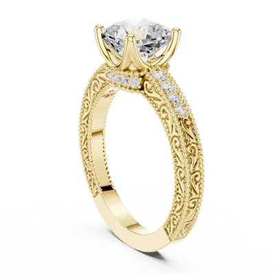 18K Gold Diamond Ring (DDLR-977)