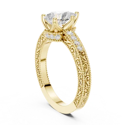 18K Gold Diamond Ring (DDLR-979)