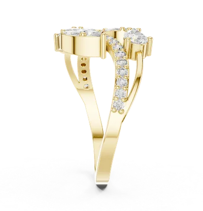 18K Gold Diamond Ring (HLR-58)