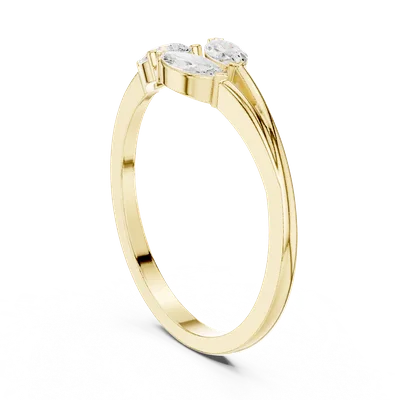 18K Gold Diamond Cluster Ring – 0.38 ct (HLR-235)