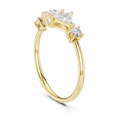 18K Gold Diamond Cluster Ring – 0.645 ct (HLR-239)