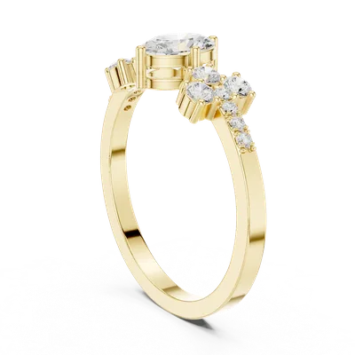 18K Gold Diamond Pavé Ring – 0.608 ct (HLR-258)
