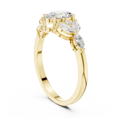 18K Gold Diamond Ring (HLR-43)