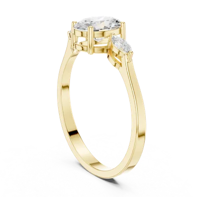 18K Gold Diamond Ring (HLR-45)